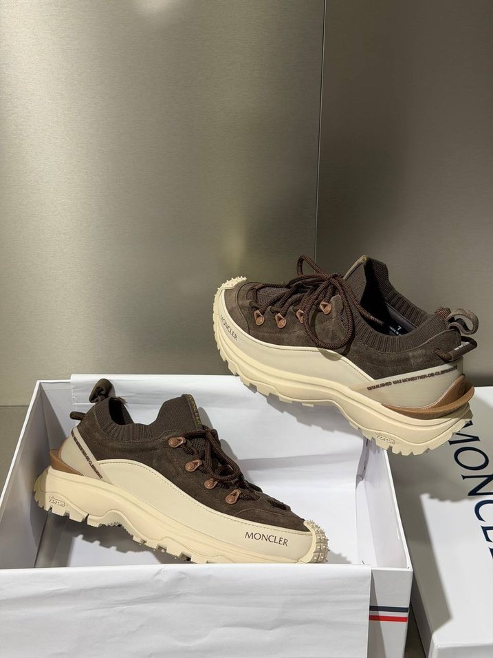 Moncler Kahverengi Bağcıklı Sneaker — görsel 3/4