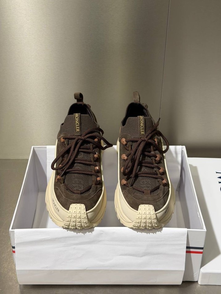 Moncler Kahverengi Bağcıklı Sneaker — görsel 2/4