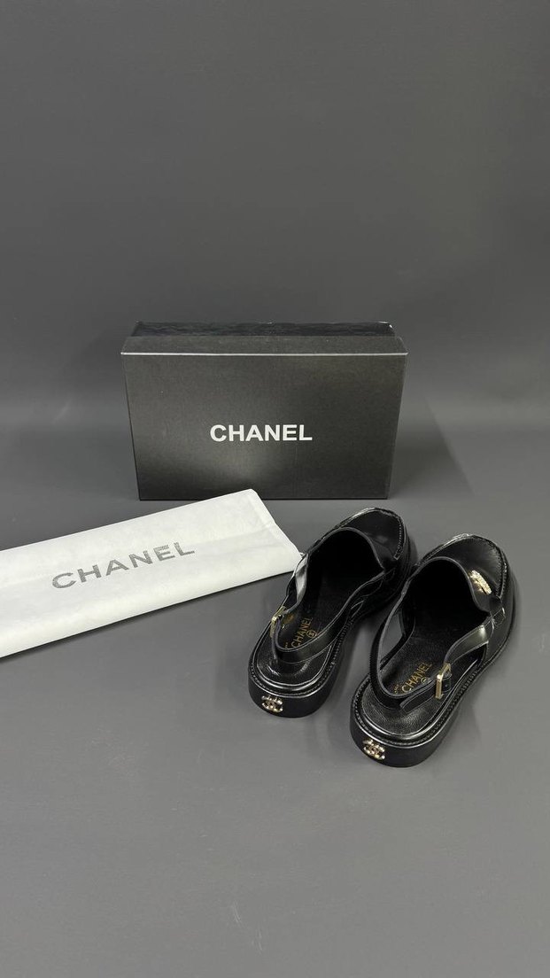 Chanel Deri Sandalet - Görsel 4