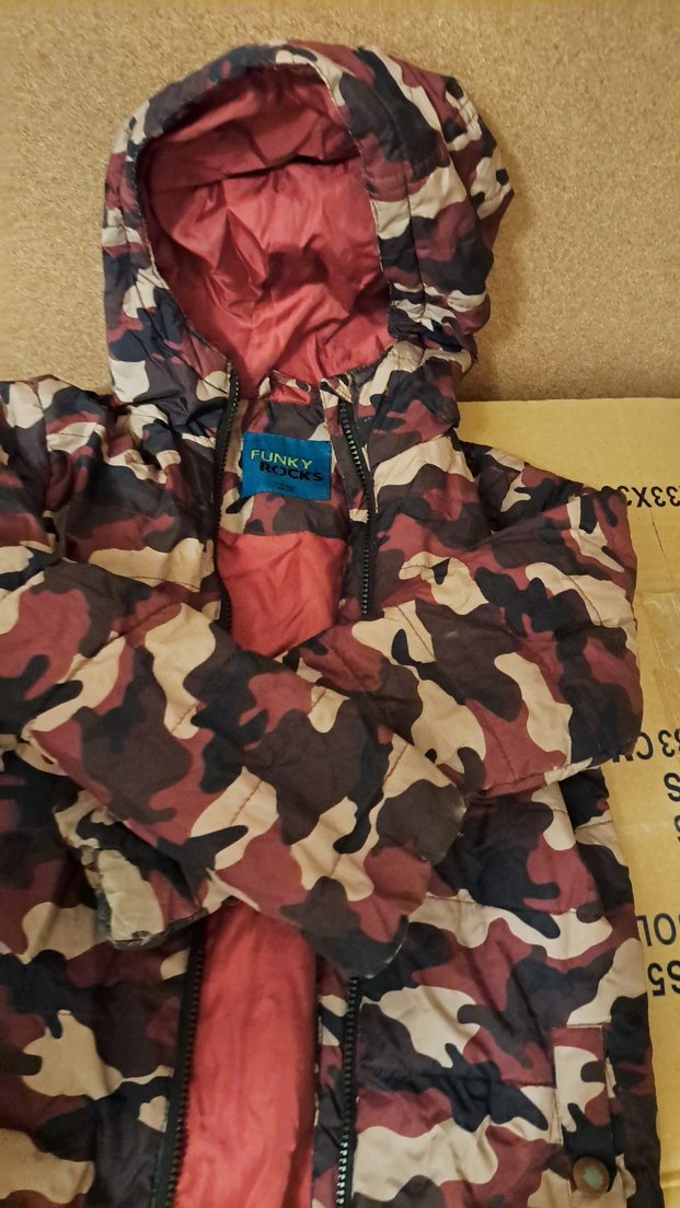 Kamuflaj cocuk mont 7-8 yaş - Görsel 3