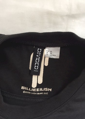 universal Beden siyah Renk H&M Billie Eilish Sweatshirt
