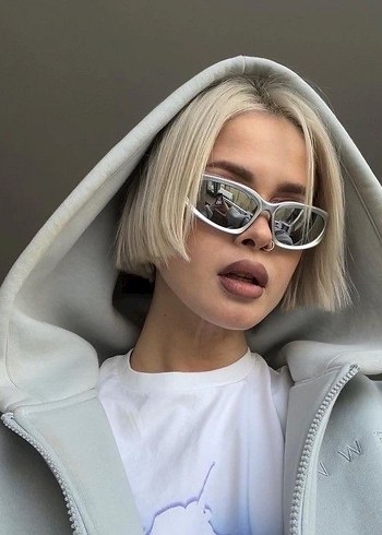 Pinterest model Bershka y2k Güneş Gözlükleri - Görsel 3