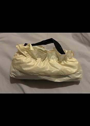 Krem Rengi Fırfırlı Katlanabilir Şemsiye - Görsel 2