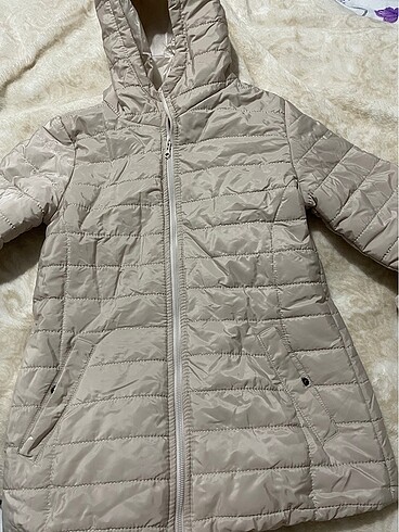 Bej rengi dar kesim mont - Görsel 2