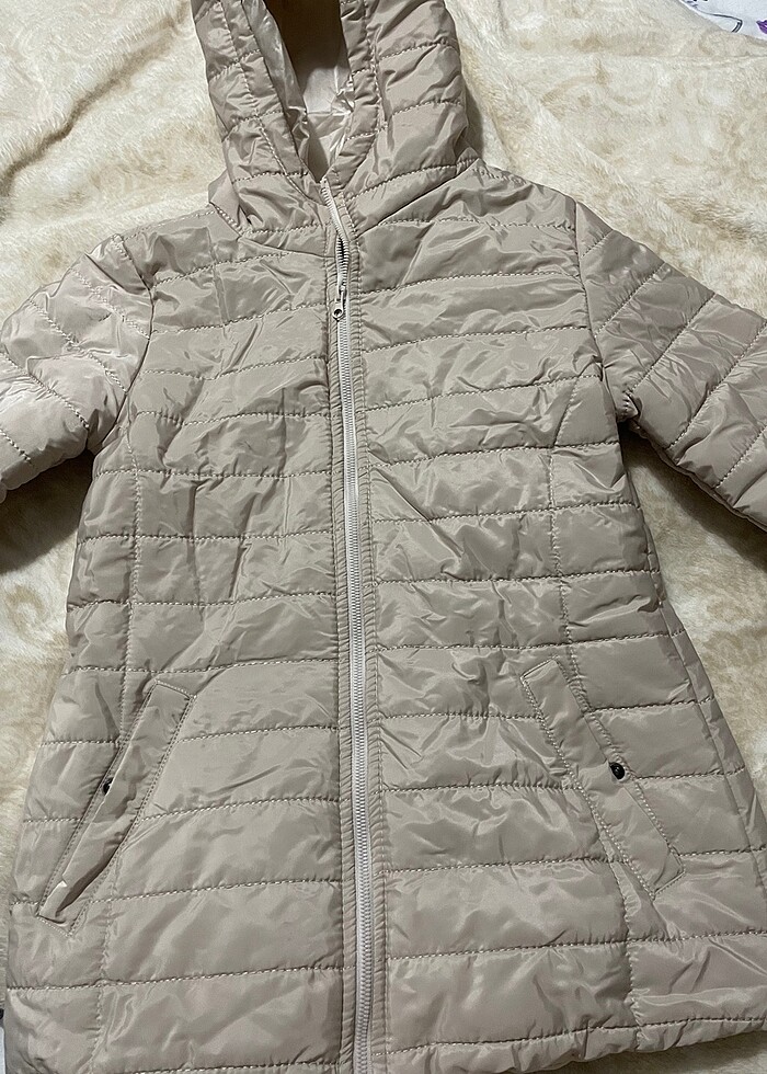 Bej rengi dar kesim mont - Görsel 2