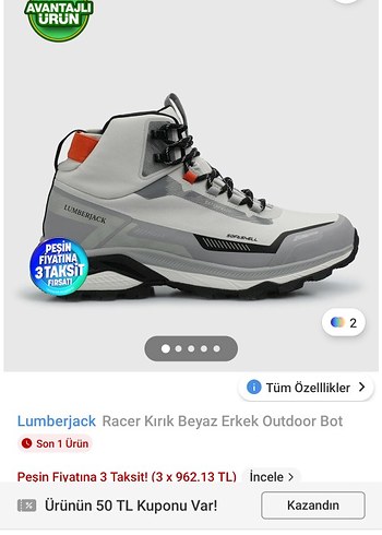 Gri Beyaz Erkek Spor bot - Görsel 7