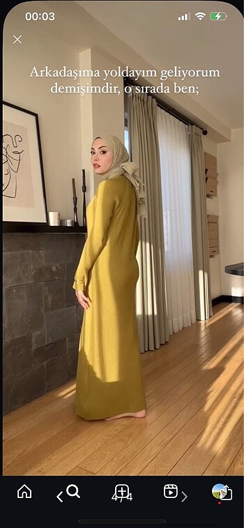 l Beden sarı Renk Modanisa Triko elbise L beden
