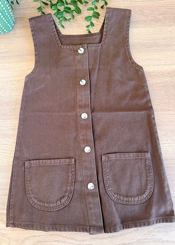 Düğmeli Bohem Tarzı Kız Elbisesi - Görsel 4