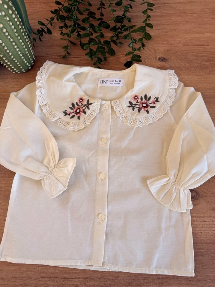 Düğmeli Bohem Tarzı Kız Elbisesi - Görsel 3