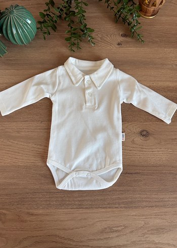 Bebek Kız Uzun Kollu Beyaz Body - Görsel 2