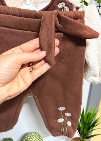 Kahverengi Kürk Detaylı Bebek Kız Tulumu - Görsel 5