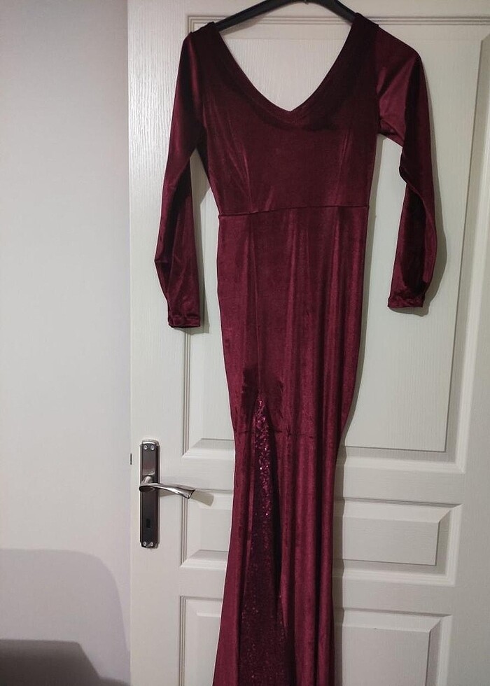 Kadife elbise - Görsel 2