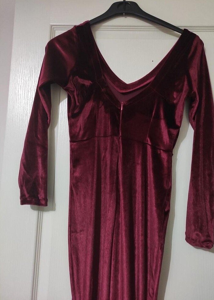 Kadife elbise - Görsel 5