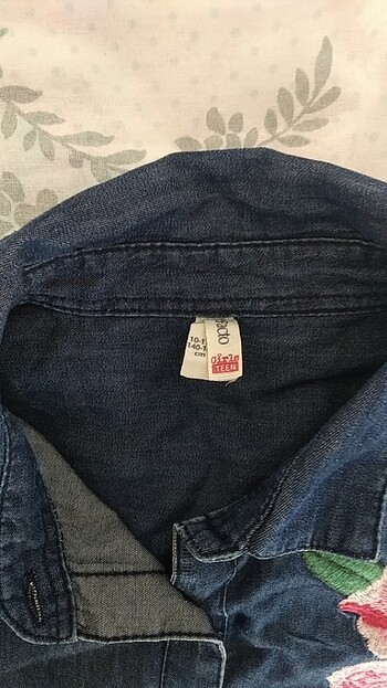10 Yaş Beden mavi Renk Kot gömlek