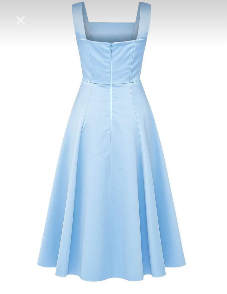 Mavi Midi A Kesim Elbise - Görsel 2