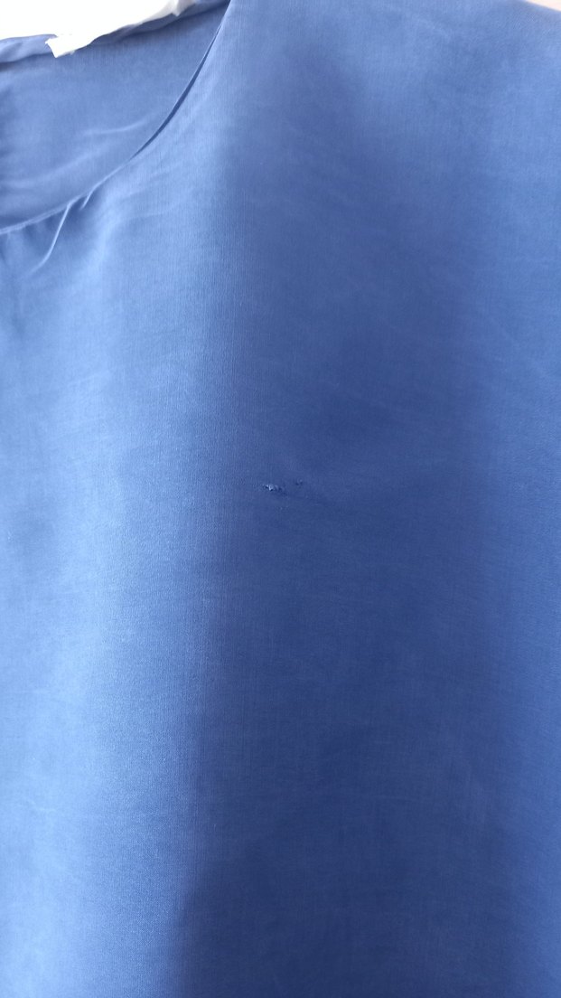 Mudo Mavi Uzun Kollu Salaş Kadın Bluz - Görsel 5