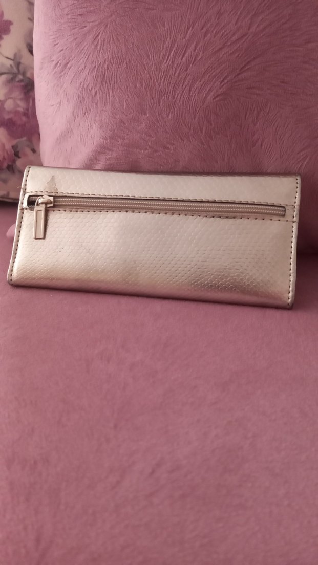 Bej Deri Yılan Desenli Kadın Portföy Çanta - Görsel 2