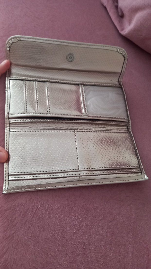 Bej Deri Yılan Desenli Kadın Portföy Çanta - Görsel 3