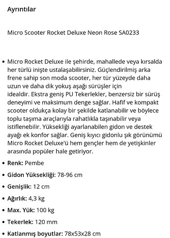 Pembe Çocuk Scooter - Görsel 3