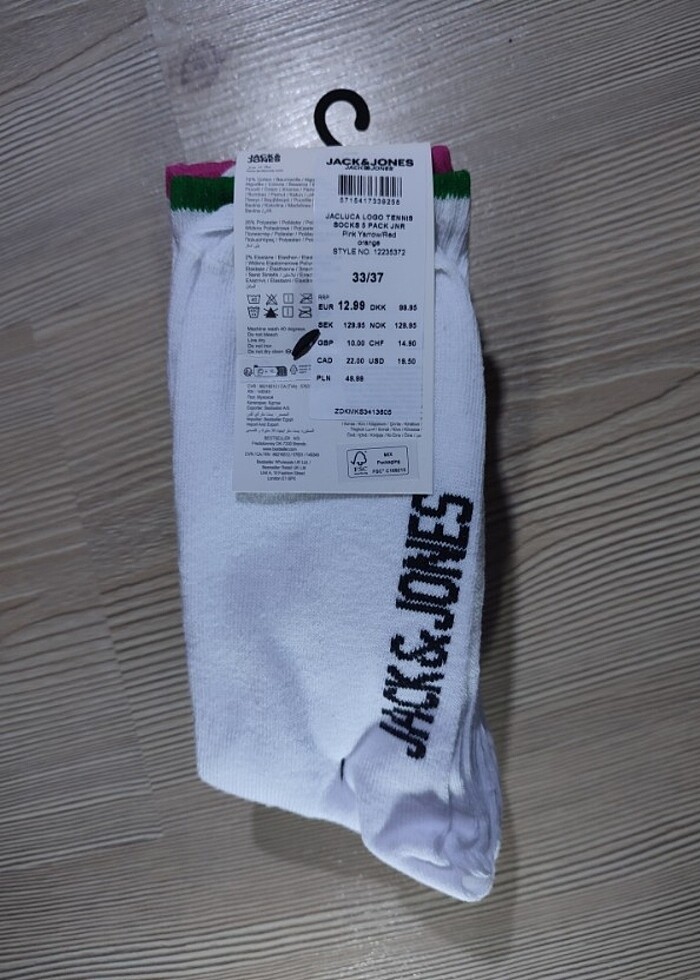 10 ADET JACK&JONES TENİS ÇORAP - Görsel 2