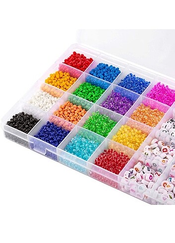 8800 PARÇA 3MM TOHUM CAM BONCUK HARFLİ - Görsel 9