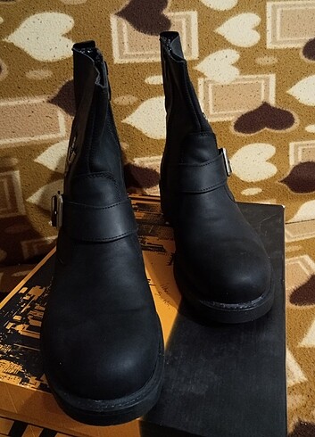 SIFIR HAKİKİ DERİ HARLEY DAVİDSON TARZI - Görsel 6