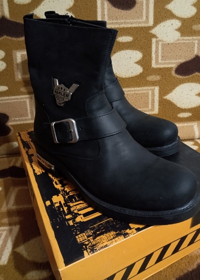 SIFIR HAKİKİ DERİ HARLEY DAVİDSON TARZI - Görsel 5