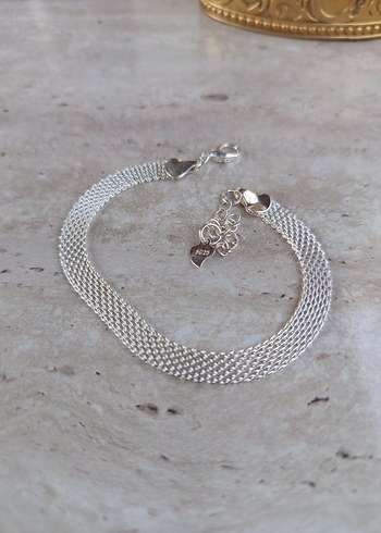 Sterling silver Gümüş Zincir Detaylı Kadın Bileklik