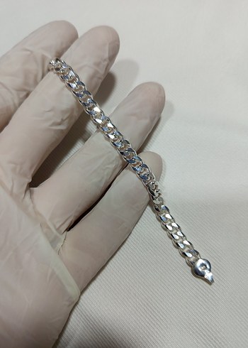 Parlak Gri Minimalist Bileklik - Görsel 6