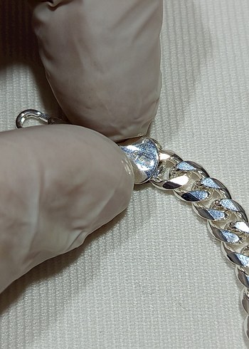 Parlak Gri Minimalist Bileklik - Görsel 5