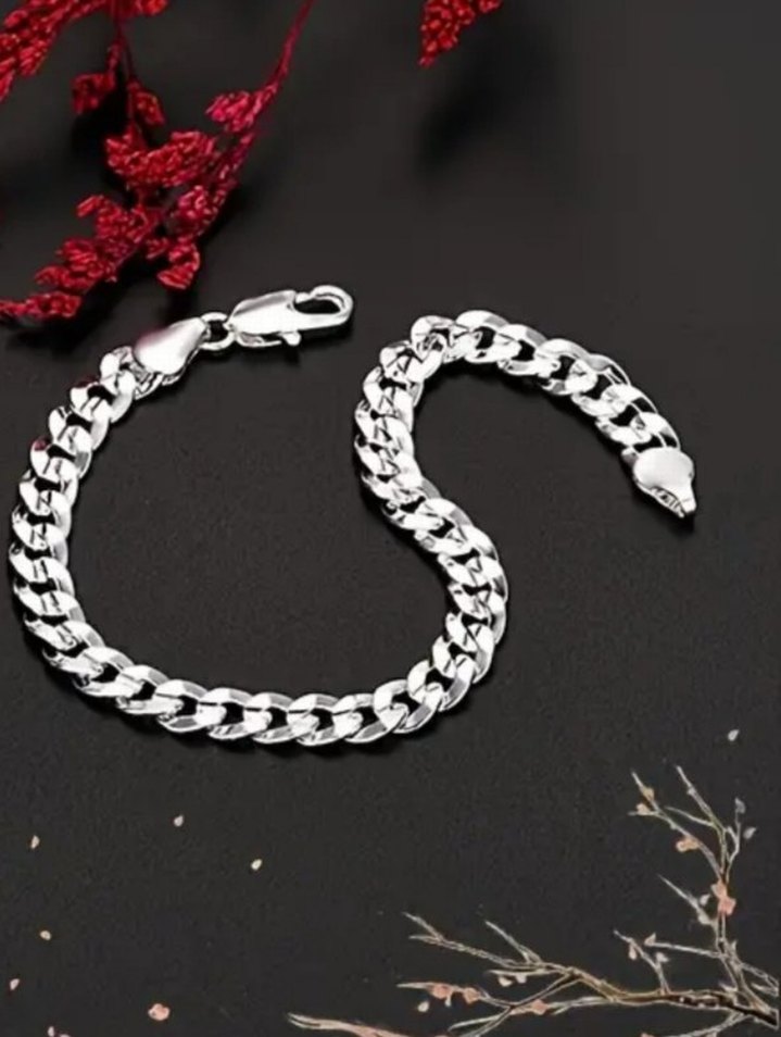 Parlak Gri Minimalist Bileklik - Görsel 2