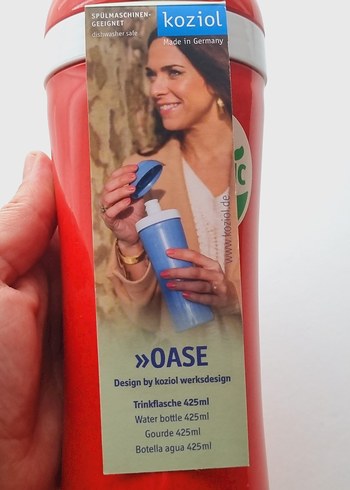 Koziol OASE  Termos Şişesi Kırmızı - Görsel 3