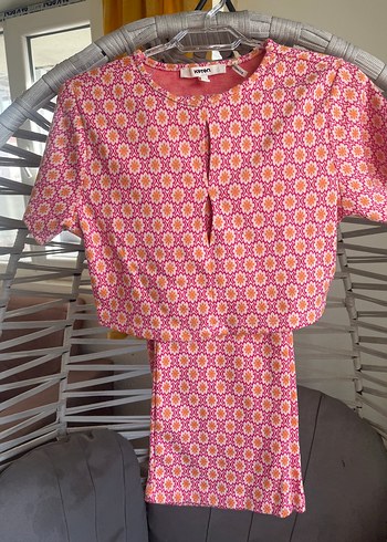 Pembe Desenli Bohem altı üstlü takım - Görsel 2