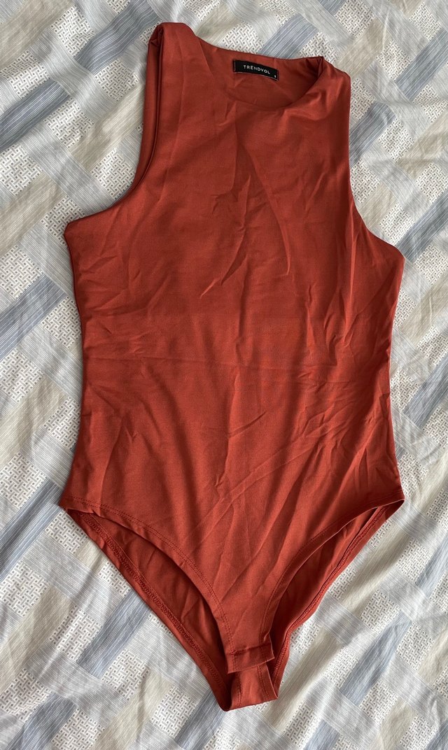 Tarçın çıtçıtlı örme body - Görsel 3