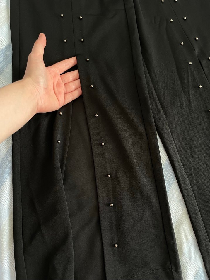 Paul mark siyah yırtmaçlı ince pantolon - Görsel 3