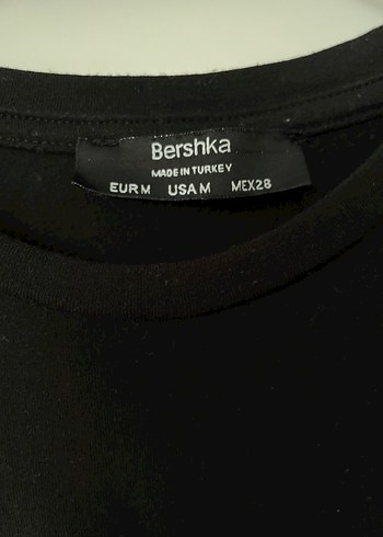Bershka siyah uzun kol crop - Görsel 4