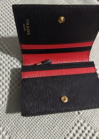 Beden Prada Siyah Parlak Deri Kadın Cüzdan