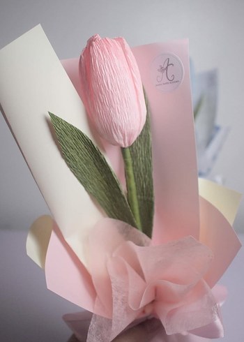 Pembe Pastel Tonlarda Yapay Lale