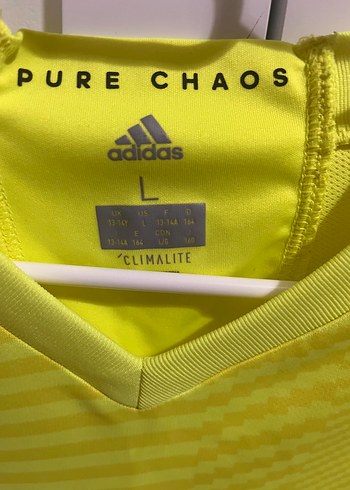 Adidas Erkek Sarı V-Yaka Kısa Kollu Forma - Görsel 4