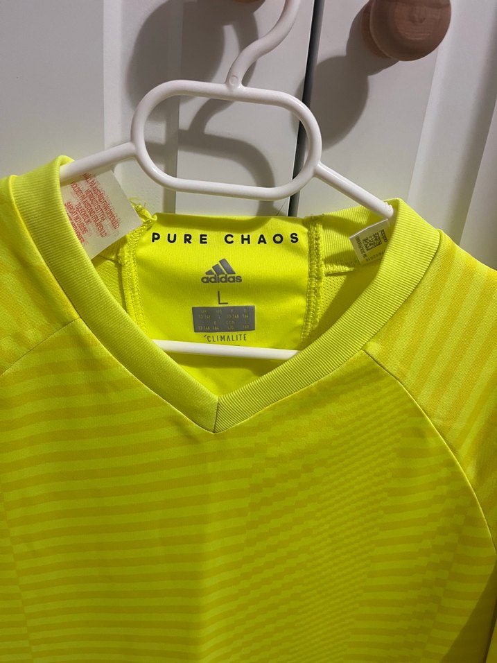 Adidas Erkek Sarı V-Yaka Kısa Kollu Forma - Görsel 3