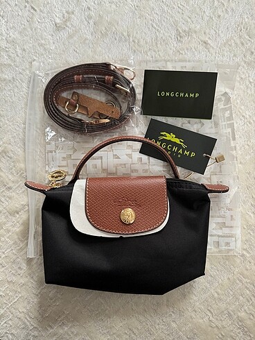 Longchamp İthal Siyah Taba Longchamp Mini