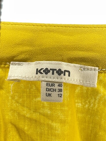 40 Beden sarı Renk Koton Bluz %70 İndirimli.
