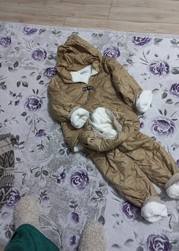 Kahverengi Kürklü Kayak Tulumu - Görsel 3