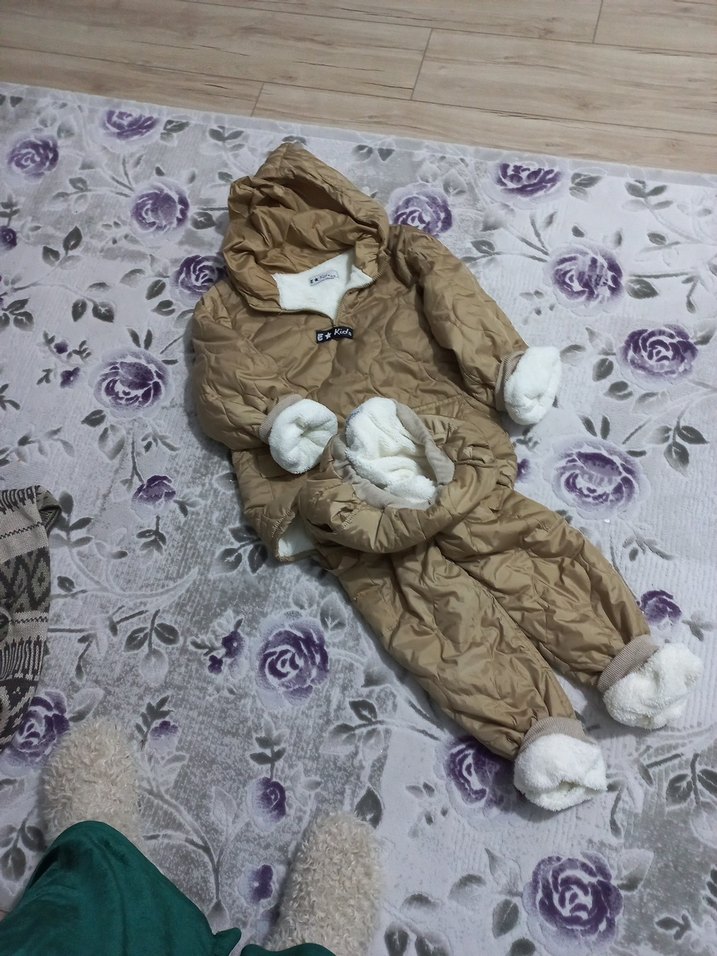 Kahverengi Kürklü Kayak Tulumu - Görsel 4