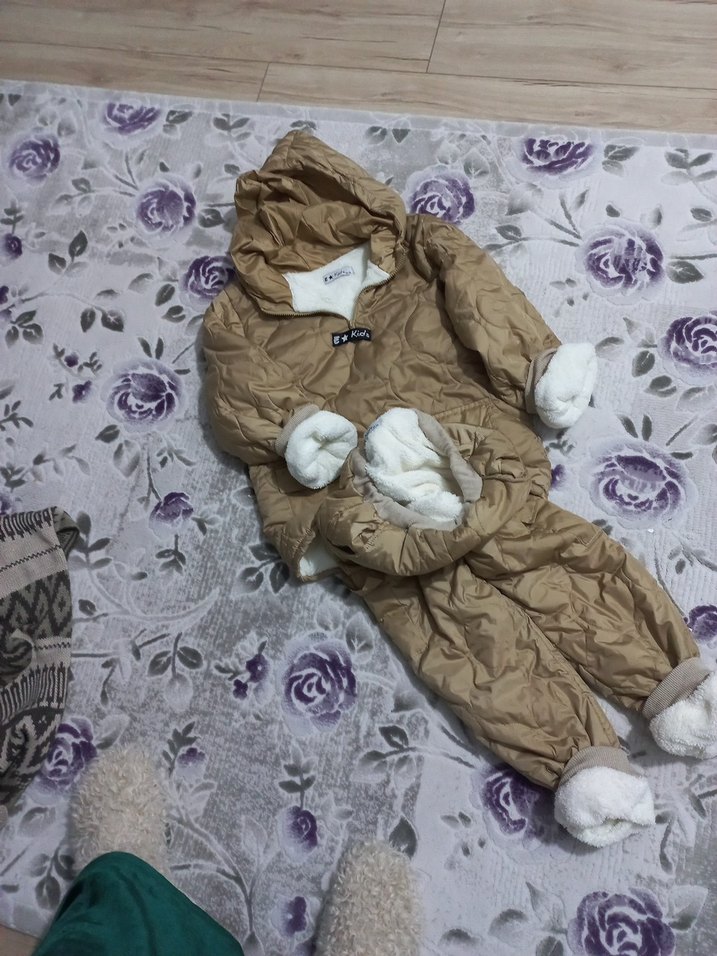 Kahverengi Kürklü Kayak Tulumu - Görsel 3