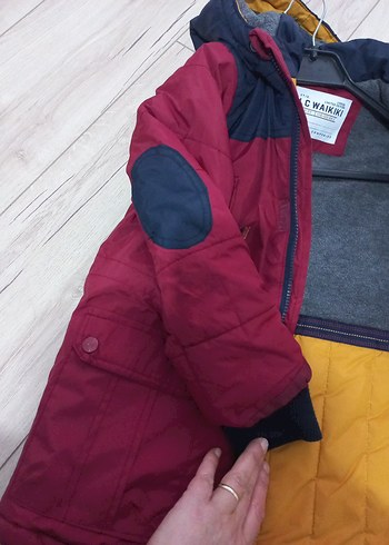 Bordo Erkek Çocuk Kürklü Street Wear Mont - Görsel 6