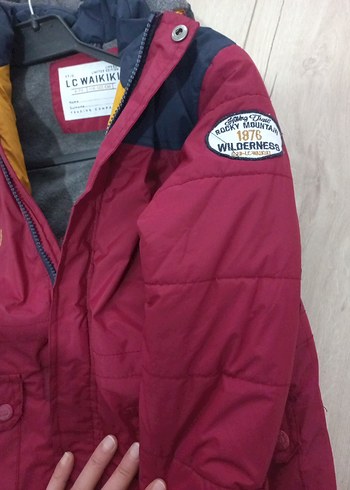 Bordo Erkek Çocuk Kürklü Street Wear Mont - Görsel 3