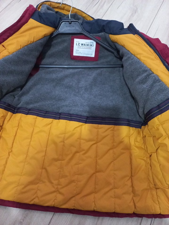 Bordo Erkek Çocuk Kürklü Street Wear Mont - Görsel 5