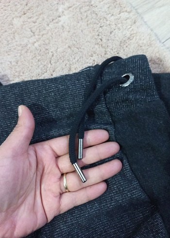 Gri Erkek Peluş Detaylı Rahat Eşofman - Görsel 4