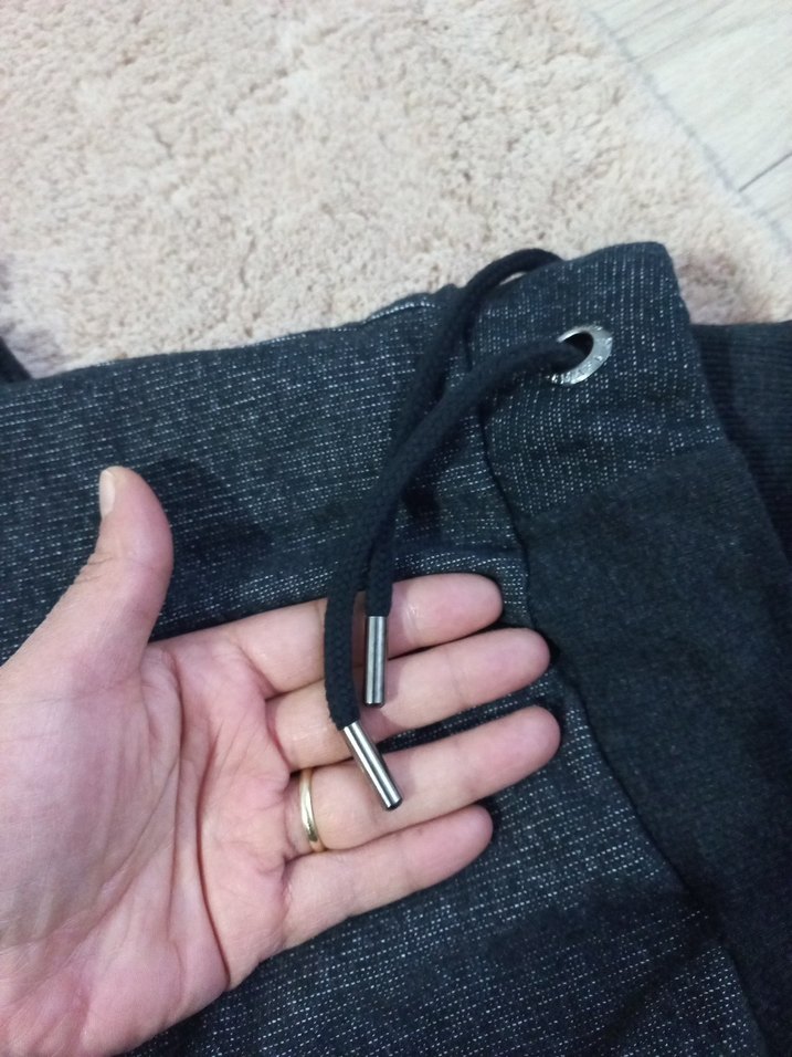 Gri Erkek Peluş Detaylı Rahat Eşofman - Görsel 4